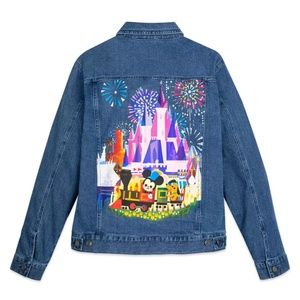 2023 Disney Parks Joey Chou Castle Magic Kingdom Denim Patch Jacket Adult Large